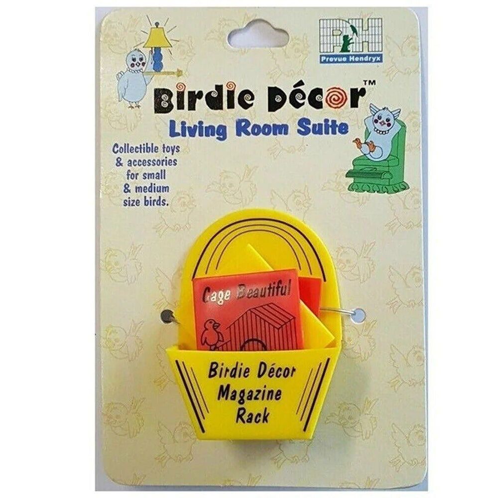 Prevue Hendryx Birdie Decor Magazine Rack Bird Toy conure budgie cockatiel